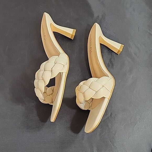 BRAND NEW ROUGE HELUIM SQUARE TOE BRAIDED FAUX LEATHER SLIP-ON QUILTED SANDAL - Picture 12 of 13